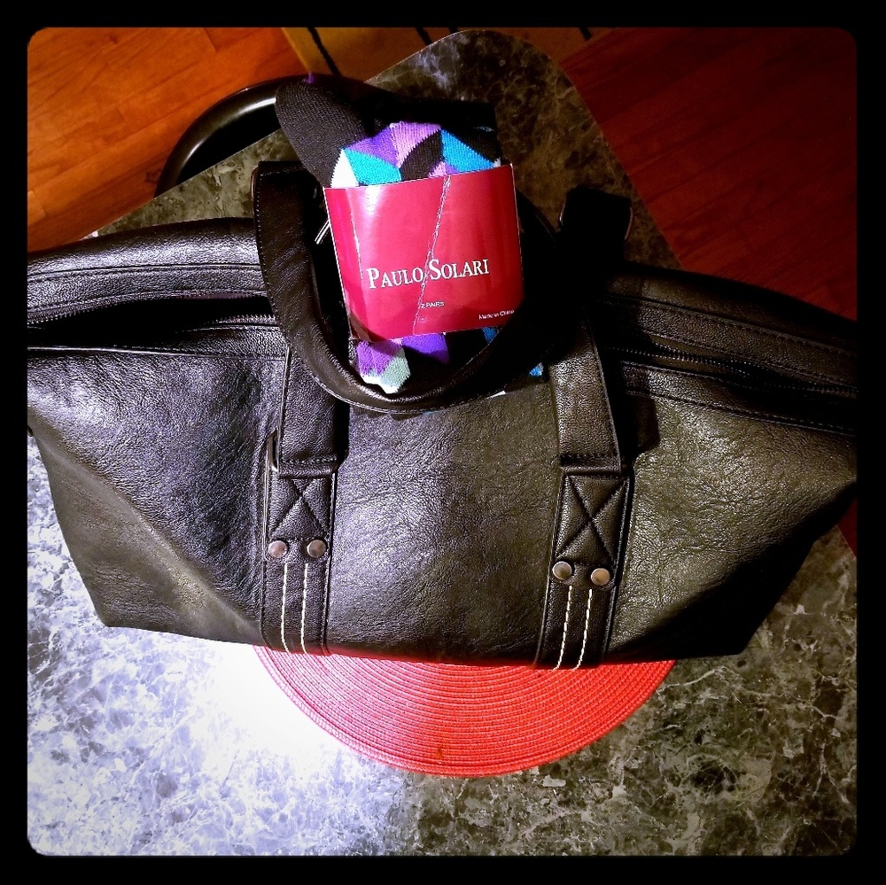Over night bag and socks